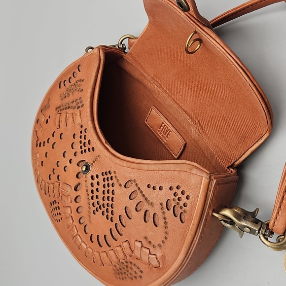 FRYE Vivian Leather Crossbody Mini Bag Light Brown - Picture 11 of 15